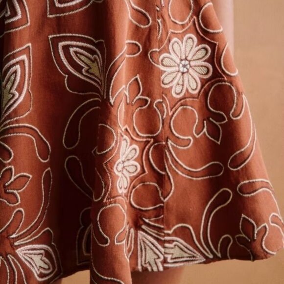Sezane Salie Dress Terracotta - Size 2 - Picture 3 of 7